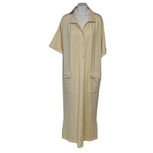 Smash + Tess Lennox Cargo Dress, Natural, Bamboo Rayon, Stretch, Collared, XL